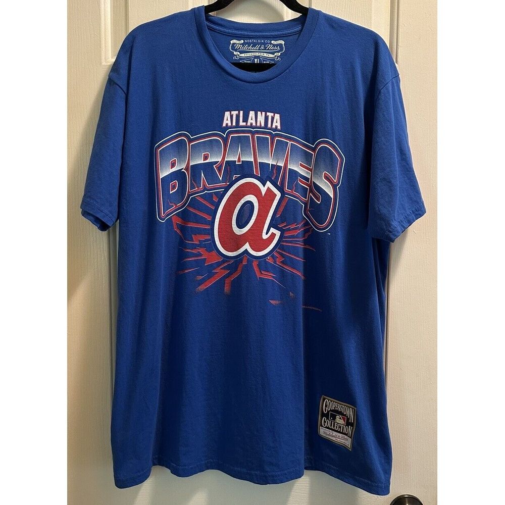 Atlanta Braves MLB Mitchell & Ness Cooperstown History T-shirt, Size XL